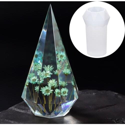 Geometry Octal Cone Diamond Cone Silicone Mold for Pyramid Energy Tower DIY Mould Jewelry Resin Molds For Jewelry