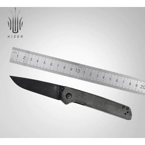 Kizer Folding Pocket Knife V4516N5 Domin 2020 New Micarta Handle with Black Stonewashed Blade Outdoor Camping Tools