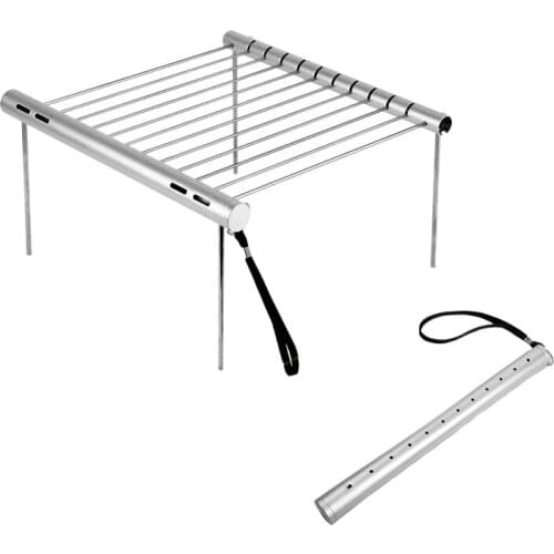 Portable Camping Grill Folding Compact Stainless Steel Charcoal Barbeque Grill for Picnic Backpacking Backyards Survival