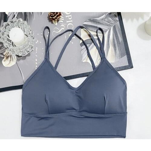 Linbaiway Sports Bras Vest Underwear for Women Padded No Steel Ring Bralette Tops Girls Beautiful Back Fitness Underwear