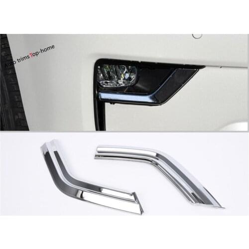 Yimaautotrims Exterior For Toyota Land Cruiser Prado FJ150 2018 2019 2020 Chrome Front Bumper Fog Lights Lamp Eyelid Cover Trim
