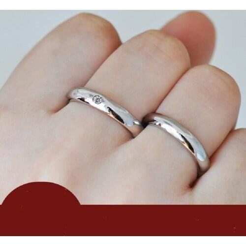 High quality fine jewelry Simple Ring Fashion Rose Gold Ring Mens and Womens Exclusive Couple Wedding Ring