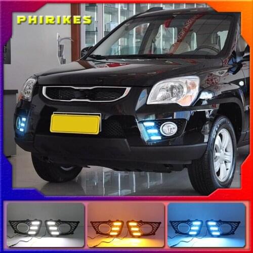 1 set For KIA Sportage 2009 2010 2011 2012 12V LED DRL Daytime Running Light Daylight Fog lamp head light