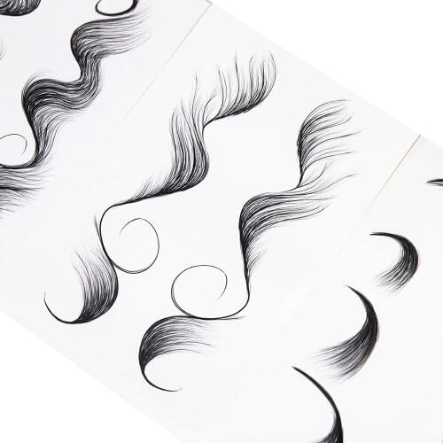 New 1Pcs Waterproof Bangs Tattoo Sticker Baby Hair Edge Tattoo Stickers Black Hairline Edging Fashion Temporary Tattoo Stickers