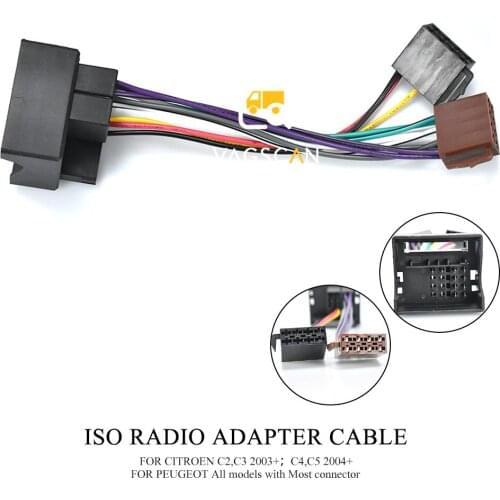 12-026 Car Stereo ISO Wiring Harness Car Radio Adapter For PEUGEOT all Models for CITROEN 2003