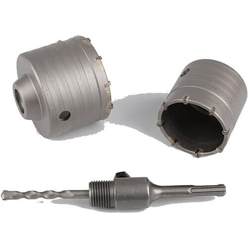 3PCS/Set Alloy Brick Wall Drilsl Bit Range Hood Air Conditioner Punch Drill Set Hollow Electric Hammer Drill Aluminum Box Set