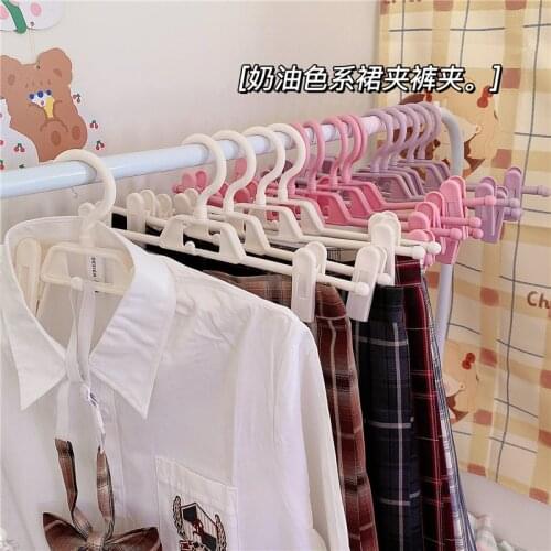 5pcs/lot Clothes Hanger Skirt Kid Clothes Stand Colorful Clothes Hanger For Baby Child Multifunction Plastic Non-Slip