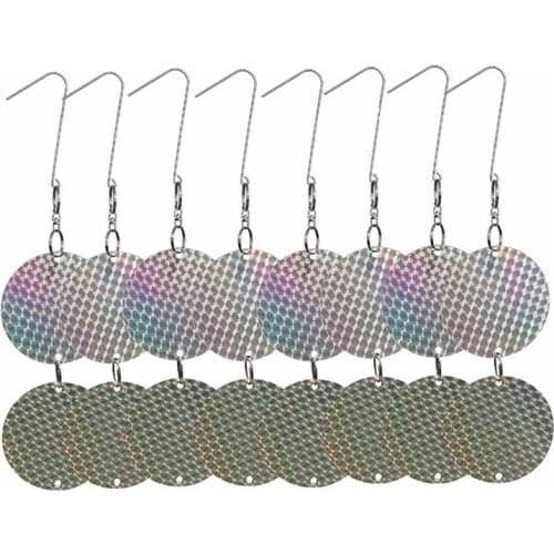 8Pcs Bird Repeller Round Tape Reflective Anti Bird Deterrent scare repellent For Garden Courtyard Window Car