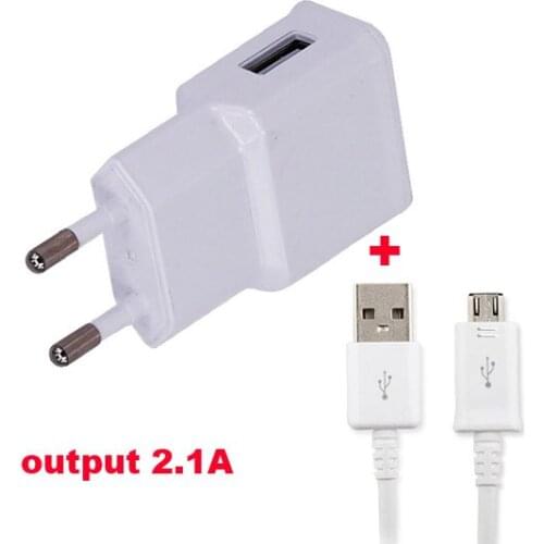 Power Adapter Mobile Phone EU US Charger 2.1A+USB Data Cable For Huawei Honor 7C,Enjoy 8,Y9 (2018),Enjoy 8 Plus,vivo V9