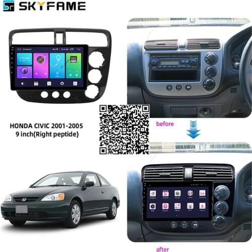 SKYFAME 4+64G Car Radio Stereo For Honda Civic 2001-2005 Android Multimedia System GPS Navigation DVD Player
