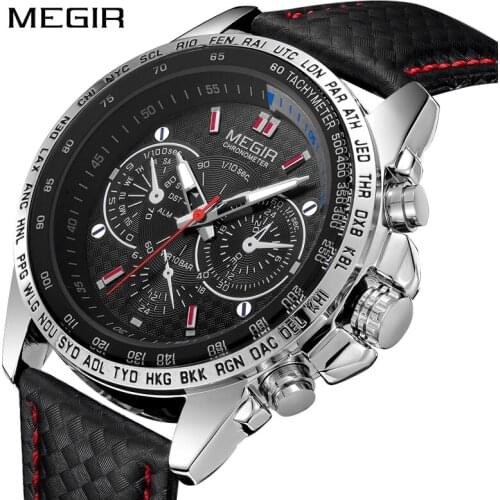 MEGIR Mens Watches Top Brand Luxury Quartz Watch Men Fashion Luminous Army Waterproof Men Wrist Watch Relogio Masculino 1010G