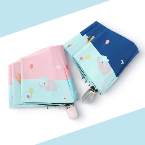 Childrens Umbrella Boys Kids Pupils Fully Automatic Cartoon Big Kids Folding Lightweight Little Girls Cute School Umbrella