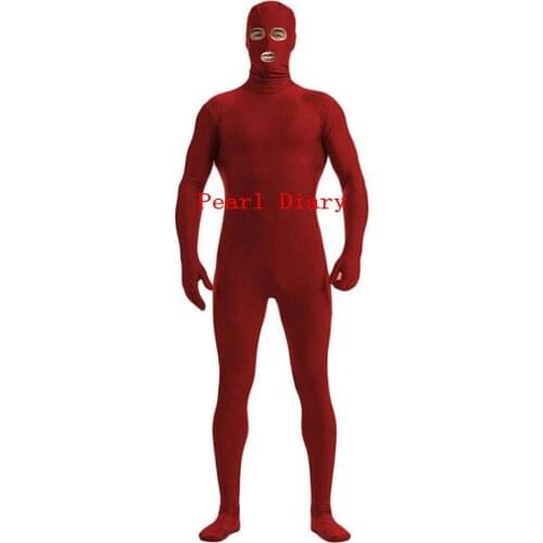 Brand Lycra Halloween Christmas performance costume cosplay full bodysuit tights zentai open eyes and mouth