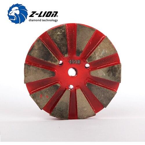 Z-Lion 4 Inch 100mm Metal Polishing Pads Diamond Concrete Grinding Pads For Marble And Concrete Floor Metal Bond Polish