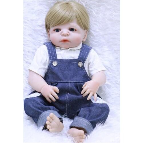 Bebe Boy reborn babies dolls 22" real full silicone reborn baby dolls for sale can enter water children gift dolls bonecas