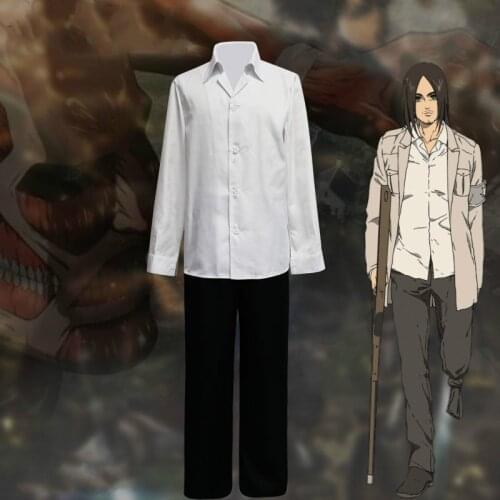 Attack On Titan Eren Jaeger Cosplay Costume Full Sets For Men Anime Shingeki No Kyojin Eldia Halloween Show Clothes C135M161