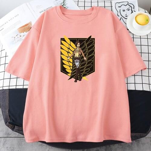 Attack On Titan Printed Female T-Shirt Funny Street Streetwear Casual Oversized Tee Shirts Aesthetic Comfortable Female Tshirts