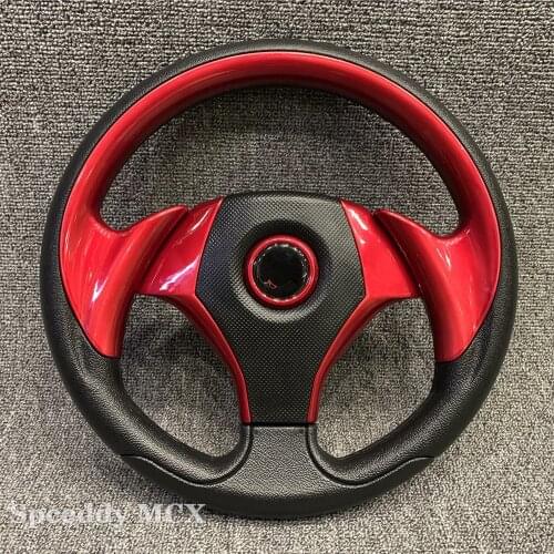 Spceddy MCX 13 Inch Racing Drift Steering Wheel Universal 320mm Car Sports PU Steering Wheel With Horn Button 6-Hole 21S032258MO