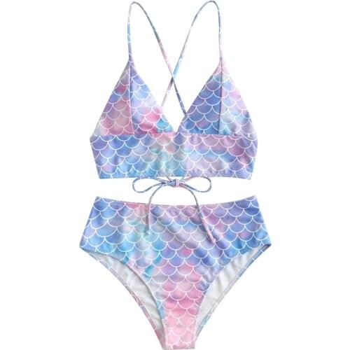 Sexy Bikinis Women Two Piece Push-Up Bikini Set Tie dye Print Padded Brazilian Swimwear Bathing Suit Swimsuit Beachwear Biquini