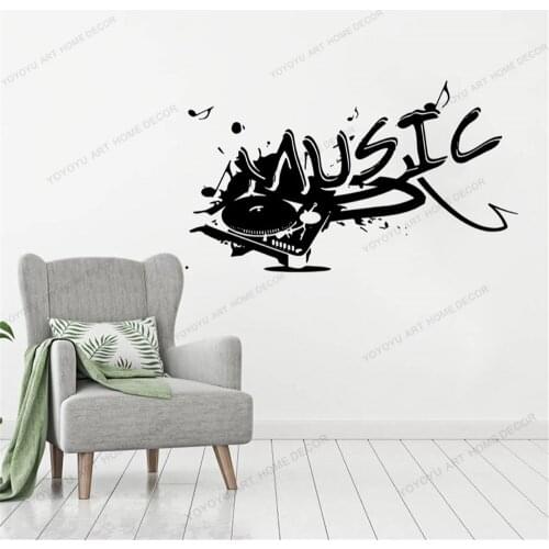 Home Room Decoration Removable Art Mural Vinyl Wall Decal Music Record Jazz Wall Sticker Music Wall Decor CX1676