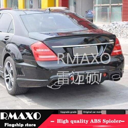 For W221 Spoiler 2007-2015 Mercedes-Benz W221 S-class S300 S350 Spoiler YV ABS plastic Material Car Rear Wing Color Rear Spoiler