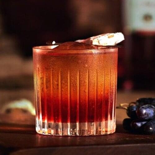 Flat Base Old Fashioned Glass Cup 300-400ml Non-vertical Veined Vodka Lead Glass Whiskey Winebowl Cocktail Cup Tasting Cup