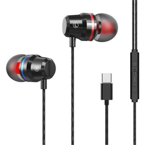 4D Stereo In-ear Earphone Headphones Wired Control Bass Sound Earbuds for Xiaomi Huawei Type c Earphones for smart phone vv