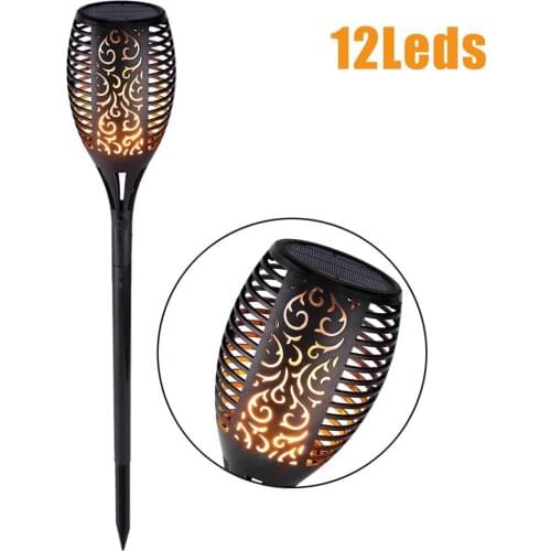 LED Solar Flame Lights Outdoor IP65 Waterproof Led Solar Garden Light Flickering Flame Torches Lamp For Courtyard Garden Balcony