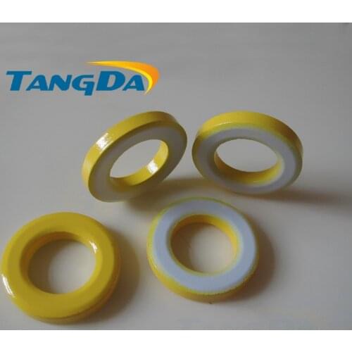 Iron powder cores T130-26A OD*ID*HT33*20*5.7mm 41nH/N2 75ue Iron dust core Ferrite Toroid Core toroidal yellow white T130 26A PR