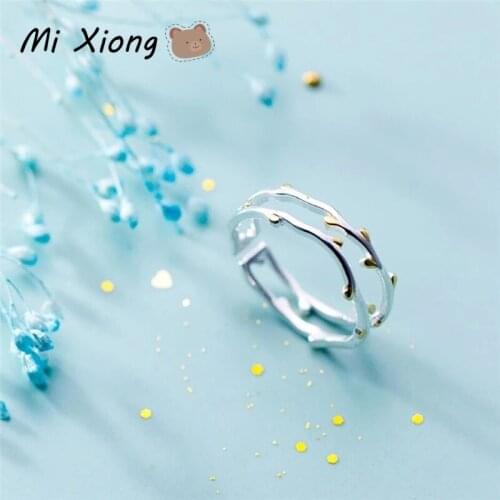 Mi Xiong 925 Sterling Silver Womens Rings Branch Wedding Luxury Elegant Fine Jewelry Exquisite Gift Classic Anniversary Trendy