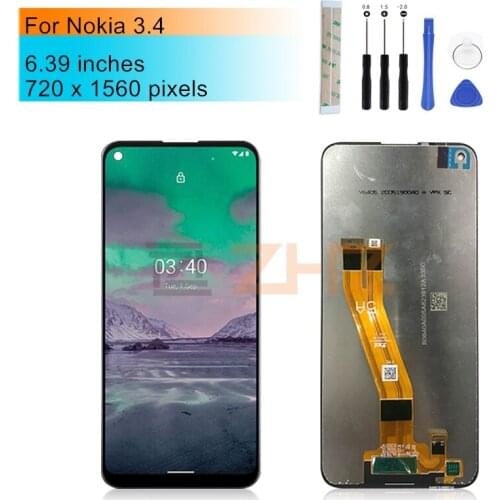 For Nokia 3.4 LCD Display Touch Screen Digitizer Assembly For Nokia 3.4 Display Replacement Repair parts 6.39"
