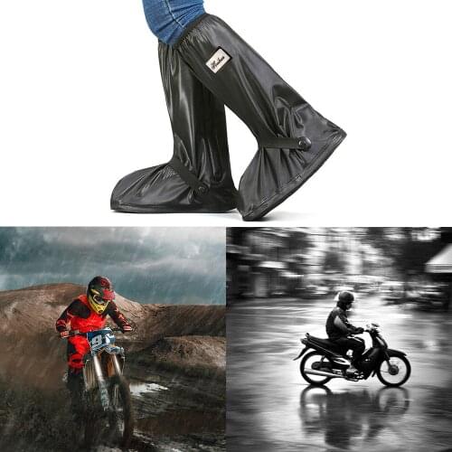 Reusable Non-Slip Boot Covers Unisex Shoes Protectors for Rainy Snowy Day 1 pair Motorcycle Scooter Bike Rain Shoes Cover