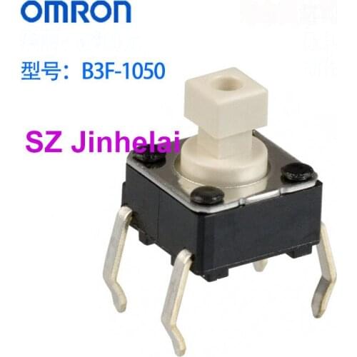 100pcs OMRON B3F-1050 Authentic original TACTILE SWITCH 0.98N,Key button 6*6*7.3mm