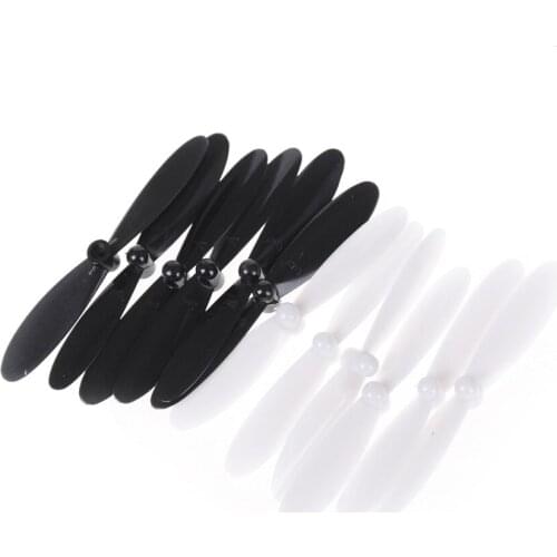 12Pcs/lot long Propeller For HUBSAN X4 H107 H107C H107D Quadcopter Black&White 55MM
