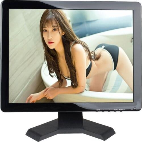 H15 15" Plastic Lcd Monitor Bnc Monitor CCTV Monitor with AV/BNC/HDMI/USB/VGA Desktop Lcd Screen Monitor
