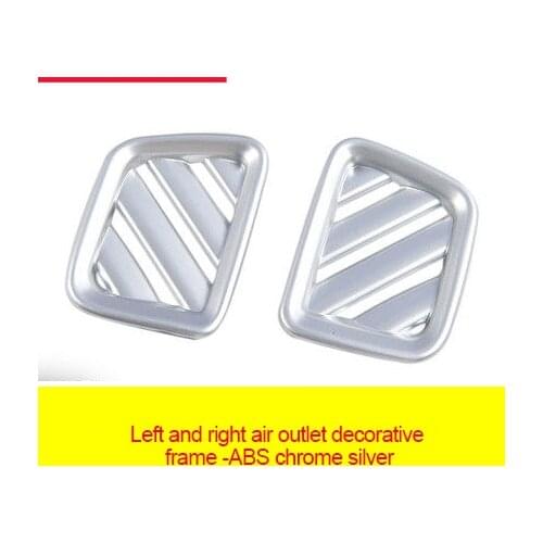 For Citroen c5 Aircross ABS chrome silver carbon fiber Left and right air outlet decorative frame 2pcs