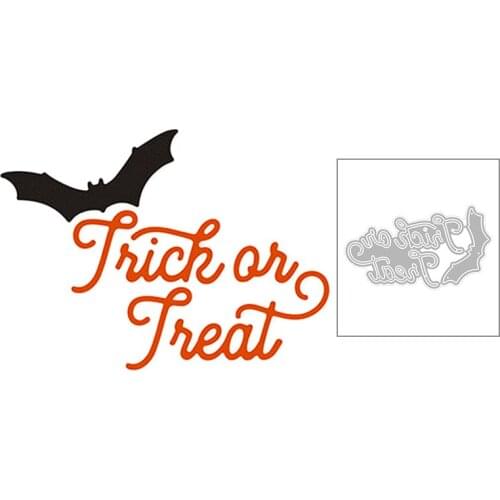 2020 New Halloween English Words and Animal Bat Metal Cutting Dies Cut For DIY Making Greeting Card Paper Scrapbooking No Stamps