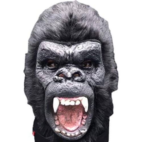 2021 Man Mask King Kong Ape Mask Horror Mask Latex Simulation Mask Halloween Carnival Masquerade and Carnival Animal Mask