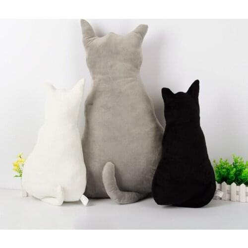 45cm/30cm Soft Fashion Back Shadow Cat Seat Sofa Pillow Cushion Cute Plush Animal Stuffed Cartoon Pillow Great Toys For Gift