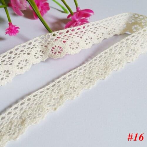 5 yards 100% cotton 18mm Lace Accessories Cotton Edge Theory Sweater Side Skirt Full Cotton Curtain Sofa Diy Cotton Lace TRIM