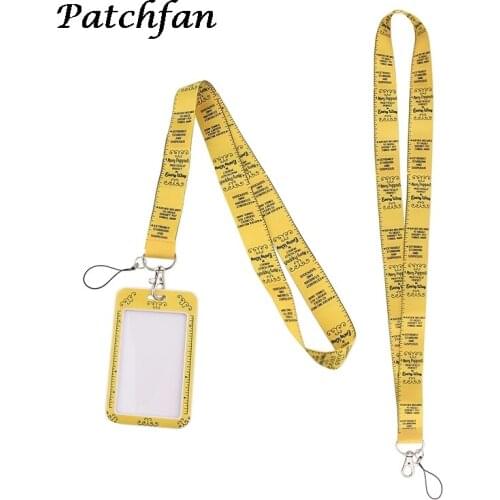 AD243 Patchfan Tv Show Lanyard for keys Phone USB Badge Holders Webbing Cartoon PVC Credit Card Holder Cute ID Card Case
