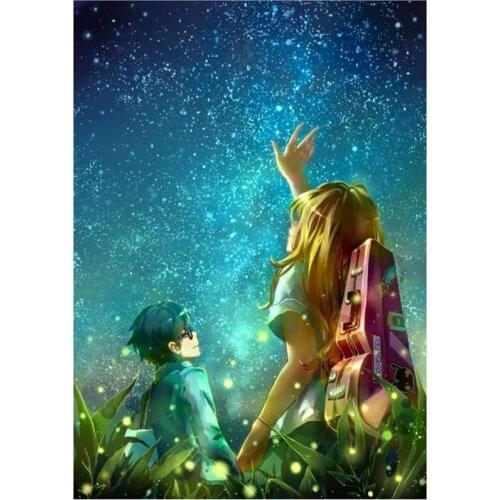 5D DIY Full Round/Square Diamond Painting Anime Your Lie in April 3D Embroidery Cross Stitch Rhinestone Mosaic Home Decor Y1465