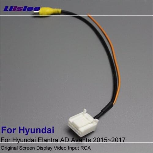 Car RCA Adapter Wire Cable For Hyundai Elantra AD Avante 2015 2016 2017 Rear View Camera Original Video Input Switch