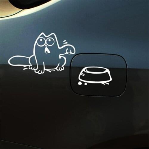 Car -styling The Feeding Cartoon Car Fuel Cap Stickers and Decals Accessories