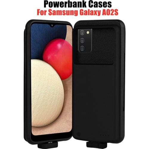 Battery Charger Cases For Samsung Galaxy A02S Powerbank Case 5000mAh External Charging Battery Cover For Samsung A02s Case