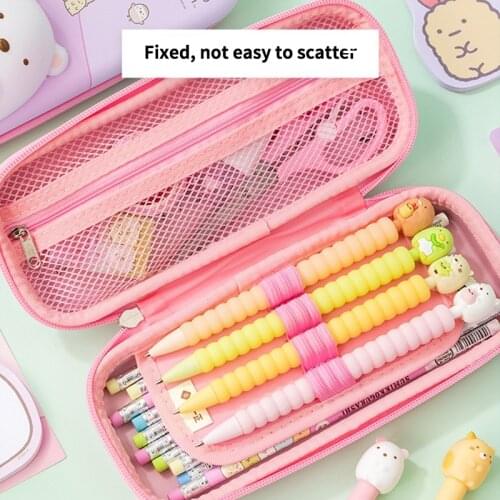 Can Be Pressed Decompression Pencil Case Cartoon Student Child Pencil Case 3D Cute Student Stationery Kawaii School Supplies