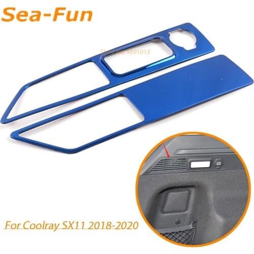 For Geely Coolray SX11 2018 2019 2020 Car Rear Trunk Lights Cover Decoration Sticker Air Vent Frame Stainless Steel Accessories