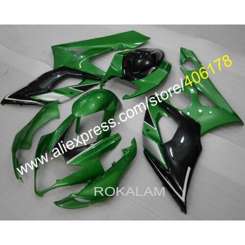 For Suzuki 2005 2006 GSXR1000 GSX R1000 K5 05 06 GSXR 1000 R1000 Green Black Fairings Kit (Injection Molding)