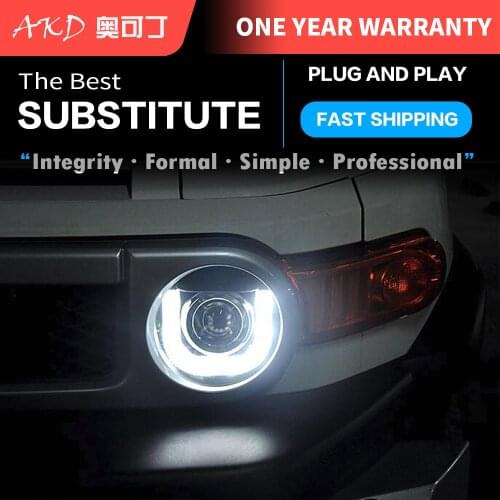 2 PCS Car Lights automotive Parts For Toyota FJ Cruiser 2007-2019 Head lamps LED Headlight LED Dual Projector FACELIFT