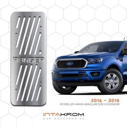 Ford Ranger Chrome Foot Leisure Pedal 2016 - 2018 Car Accessories Stainless Auto Tools Stickers Decoration